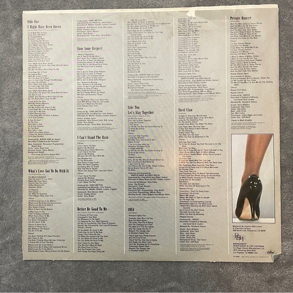 Tina Turner ‎– Private Dancer  LP 1984 Capitol Records ‎– ST-12330 - Picture 9 of 10